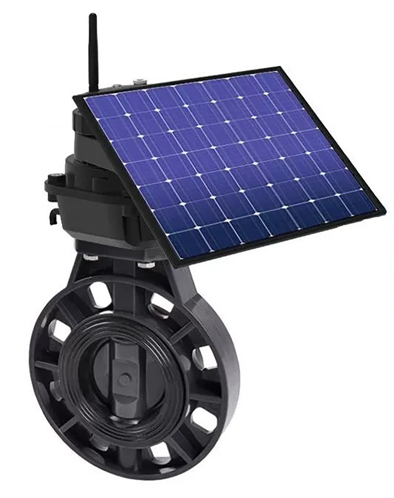 碌曲太阳能远程控制蝶阀 碳钢 远程精准手机控制 大棚种植 皓久自控